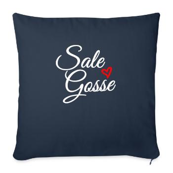 Sale gosse / cadeau humour enfant - Housse de coussin décorative 45 x 45 cm - bleu marine - Devant