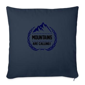 mountains are calling - Sofa pillowcase 17,3'' x 17,3'' (45 x 45 cm) - navy - Front