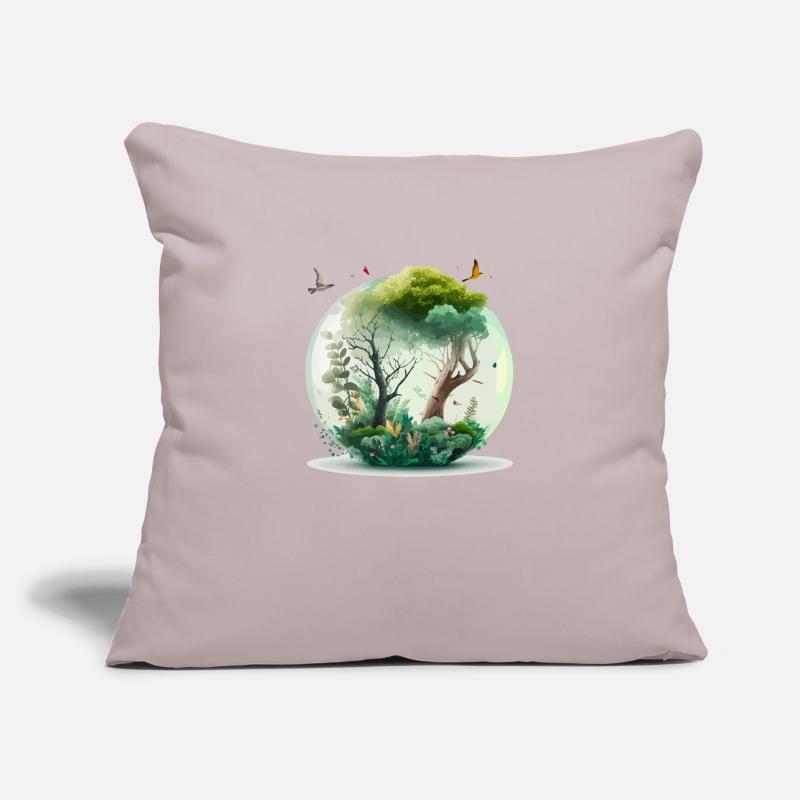 La forêt miniature Housse de coussin décorative 45 x 45 cm