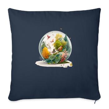 The miniature drill - Sofa pillowcase 17,3'' x 17,3'' (45 x 45 cm) - navy - Front