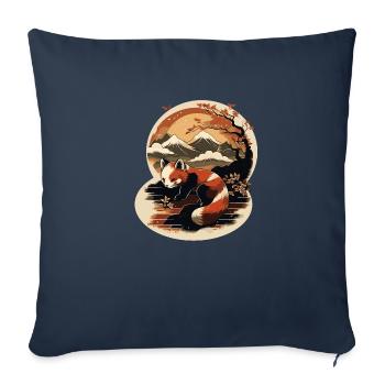 red panda 8 - Housse de coussin décorative 45 x 45 cm - bleu marine - Devant