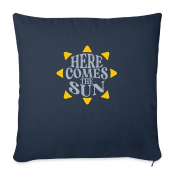 Here comes the Sun - Housse de coussin décorative 45 x 45 cm - bleu marine - Devant