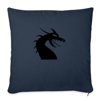 Dragon Head Silhouette - Sofa pillowcase 17,3'' x 17,3'' (45 x 45 cm) - navy - Front
