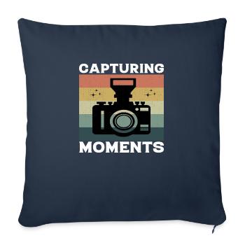 Capturing Moments - Sofa pillowcase 17,3'' x 17,3'' (45 x 45 cm) - navy - Front