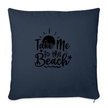 Take me to the beach - Sofa pillowcase 17,3'' x 17,3'' (45 x 45 cm) - navy - Front