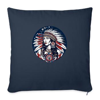 American folklore - Sofa pillowcase 17,3'' x 17,3'' (45 x 45 cm) - navy - Front