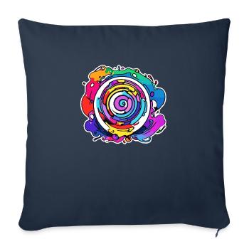 Couleurs ludiques - Housse de coussin décorative 45 x 45 cm - bleu marine - Devant