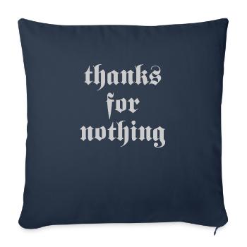 thanks - Sofa pillowcase 17,3'' x 17,3'' (45 x 45 cm) - navy - Front