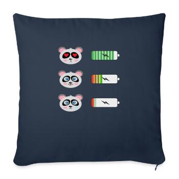 Chemise Panda Battery - Housse de coussin décorative 45 x 45 cm - bleu marine - Devant