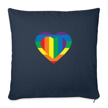 LGBT FLAG COLOR - Sofa pillowcase 17,3'' x 17,3'' (45 x 45 cm) - navy - Front