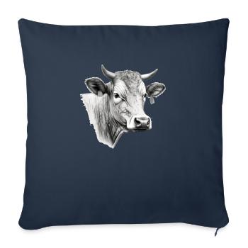 Die Kuh in Bleistift 2 - Sofakissenbezug 45 x 45 cm - Navy - Vorne