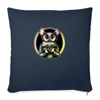 Eule - Sofakissenbezug 45 x 45 cm - Navy - Vorne