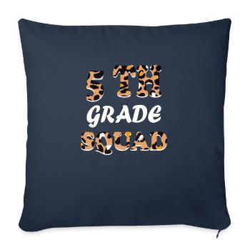 Cadeaux d’enseignants de 5e année pour les enseignants - Housse de coussin décorative 45 x 45 cm - bleu marine - Devant