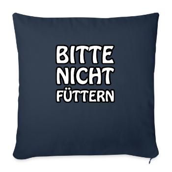 Bitte nicht füttern - Sofakissenbezug 45 x 45 cm - Navy - Vorne