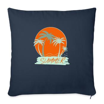 Summer in the sun - Sofa pillowcase 17,3'' x 17,3'' (45 x 45 cm) - navy - Front