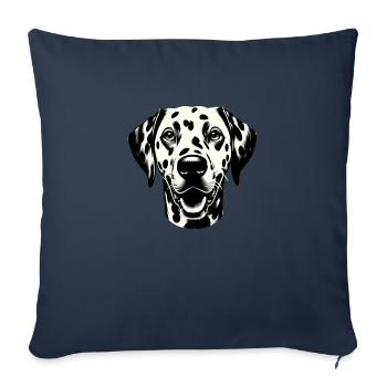 Hundegesicht Dalmatiner - Sofakissenbezug 45 x 45 cm - Navy - Vorne
