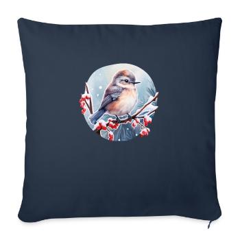 Whinchat - Sofa pillowcase 17,3'' x 17,3'' (45 x 45 cm) - navy - Front