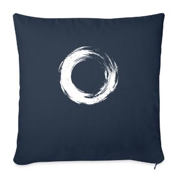 Circle Brushstroke Background - Sofa pillowcase 17,3'' x 17,3'' (45 x 45 cm) - navy - Front