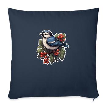 in winter - Sofa pillowcase 17,3'' x 17,3'' (45 x 45 cm) - navy - Front