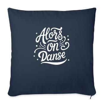 Alors on danse - Housse de coussin décorative 45 x 45 cm - bleu marine - Devant
