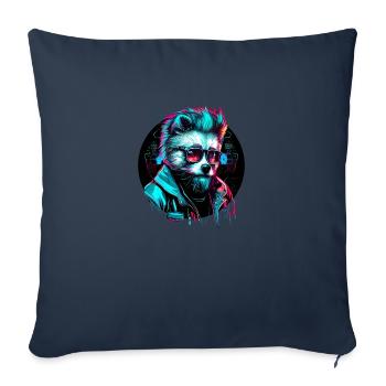 Cyber-Panda - Sofakissenbezug 45 x 45 cm - Navy - Vorne