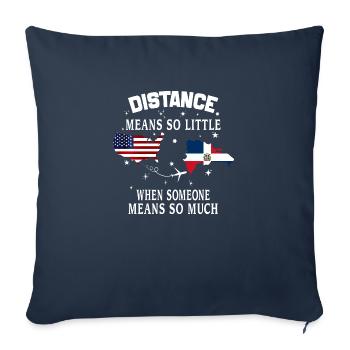 Distance Means So Little When Someone Means Much - Sofa pillowcase 17,3'' x 17,3'' (45 x 45 cm) - navy - Front