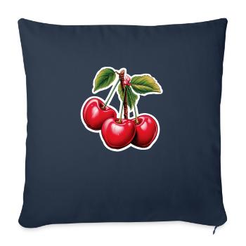 Cherry Triplets - Sofa pillowcase 17,3'' x 17,3'' (45 x 45 cm) - navy - Front
