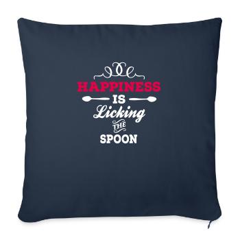 cuire - Housse de coussin décorative 45 x 45 cm - bleu marine - Devant