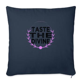 Expériences culinaires Citation Saveurs riches Anniversaire - Housse de coussin décorative 45 x 45 cm - bleu marine - Devant