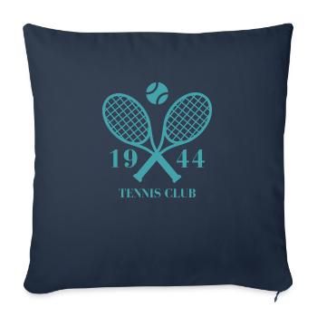 1944 tennis club - Housse de coussin décorative 45 x 45 cm - bleu marine - Devant