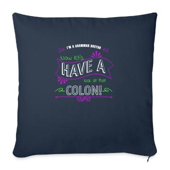 Cycling Quote Cups Editor Novelist Birthday - Sofa pillowcase 17,3'' x 17,3'' (45 x 45 cm) - navy - Front