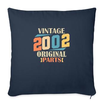 Monat 2002. 2002 Geburtstagsgeschenk. 22 Jahre alt Birt - Sofakissenbezug 45 x 45 cm - Navy - Vorne