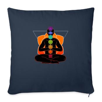 Meditations-Chakren - Sofakissenbezug 45 x 45 cm - Navy - Vorne