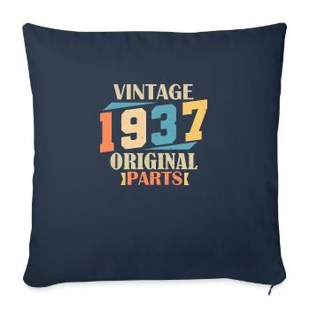 Month 1937. 1937 Birthday Gift. 87 years old Birt - Sofa pillowcase 17,3'' x 17,3'' (45 x 45 cm) - navy - Front
