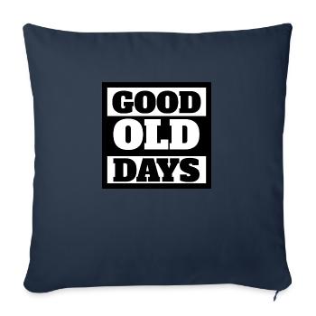 Le bon vieux temps - Housse de coussin décorative 45 x 45 cm - bleu marine - Devant