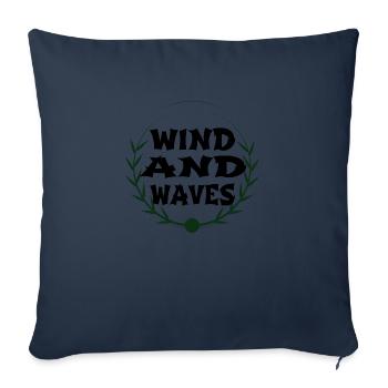Devis d’événements de planche à voile Liberty - Housse de coussin décorative 45 x 45 cm - bleu marine - Devant