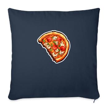 Pizza Half - Sofa pillowcase 17,3'' x 17,3'' (45 x 45 cm) - navy - Front