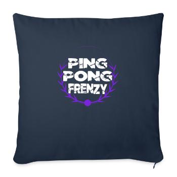 table tennis techniques competitive table tennis - Sofa pillowcase 17,3'' x 17,3'' (45 x 45 cm) - navy - Front