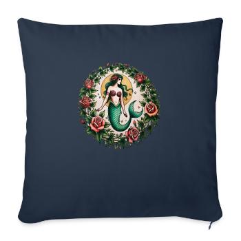Mermaid - Sofa pillowcase 17,3'' x 17,3'' (45 x 45 cm) - navy - Front