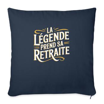 La légende prend sa retraite - Housse de coussin décorative 45 x 45 cm - bleu marine - Devant