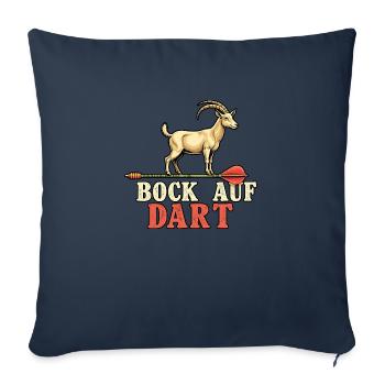 Fléchettes fantaisie fléchettes humour cadeau pour joueur de fléchettes - Housse de coussin décorative 45 x 45 cm - bleu marine - Devant