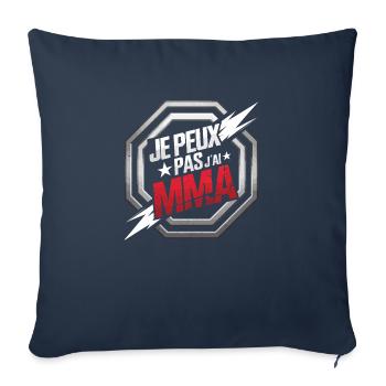 Je peux pas j'ai MMA - Housse de coussin décorative 45 x 45 cm - bleu marine - Devant
