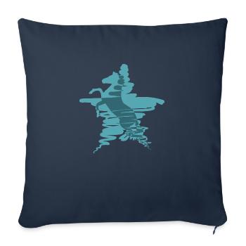 Cheval étoile 2 - Housse de coussin décorative 45 x 45 cm - bleu marine - Devant