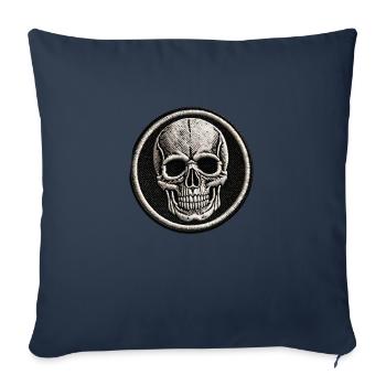 Schädel - Sofakissenbezug 45 x 45 cm - Navy - Vorne