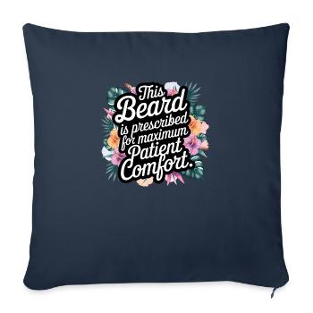 Bearded Nurse Shirt Male Nurse - Sofa pillowcase 17,3'' x 17,3'' (45 x 45 cm) - navy - Front