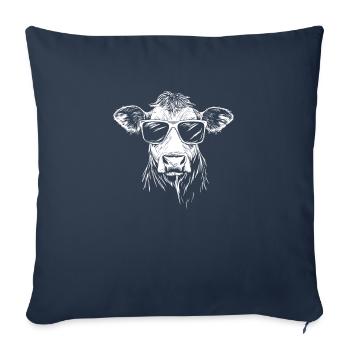 Cool Kuh Sonnenbrille Sommer - Sofakissenbezug 45 x 45 cm - Navy - Vorne