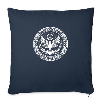 Colombe de la Paix - Housse de coussin décorative 45 x 45 cm - bleu marine - Devant