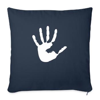 main - Housse de coussin décorative 45 x 45 cm - bleu marine - Devant