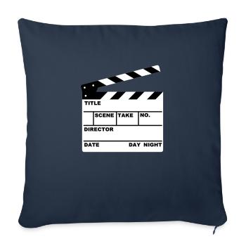 clap de film - Housse de coussin décorative 45 x 45 cm - bleu marine - Devant