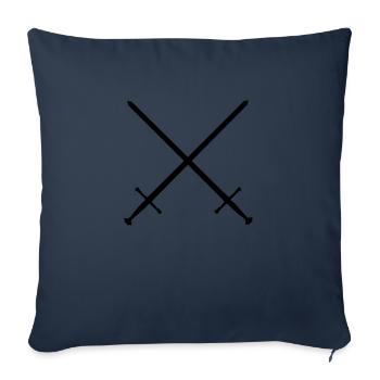 gekreuzte Schwerter - Sofakissenbezug 45 x 45 cm - Navy - Vorne